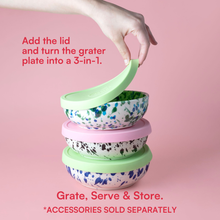 Load image into Gallery viewer, Ceramic Garlic Grater Plate - Medium Blue - Coral