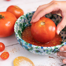Load image into Gallery viewer, Ceramic Garlic Grater Plate - Medium Blue - Coral