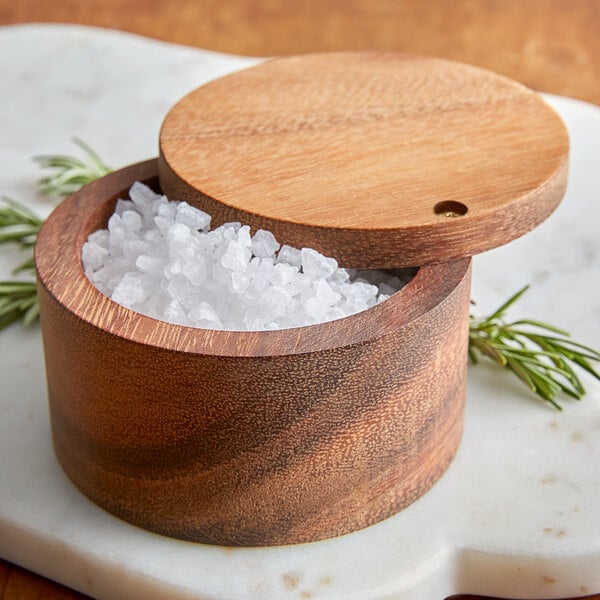 Acacia Wood Salt Cellar