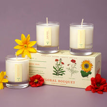 Load image into Gallery viewer, Floral Bouquet - Plant the Box Votive Candle Trio
