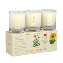 Load image into Gallery viewer, Floral Bouquet - Plant the Box Votive Candle Trio
