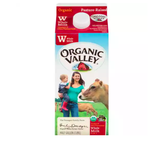 Organic Valley Whole Milk 1/2gal