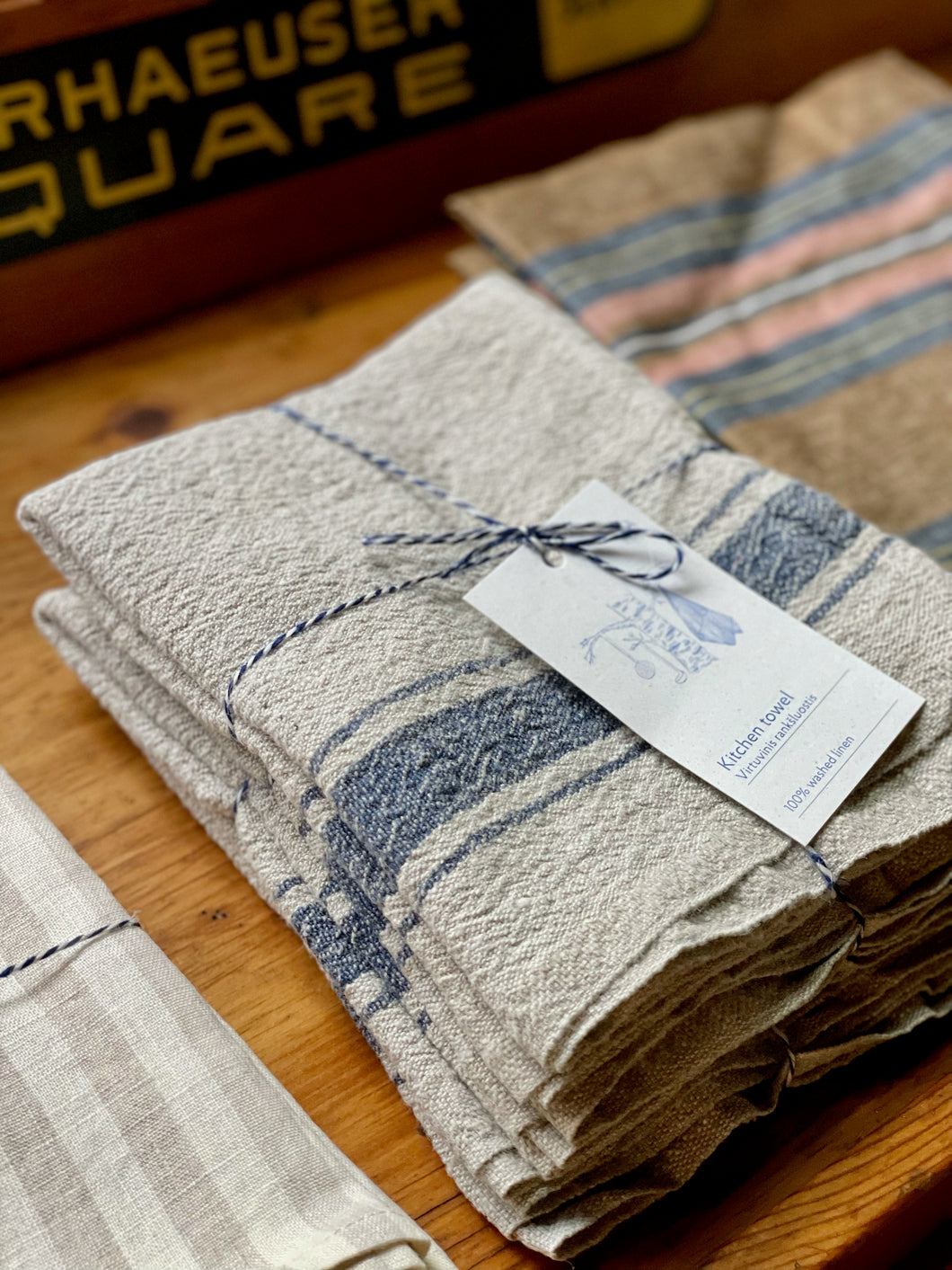 Linen Tales Kitchen Towel - Vintage Stripe