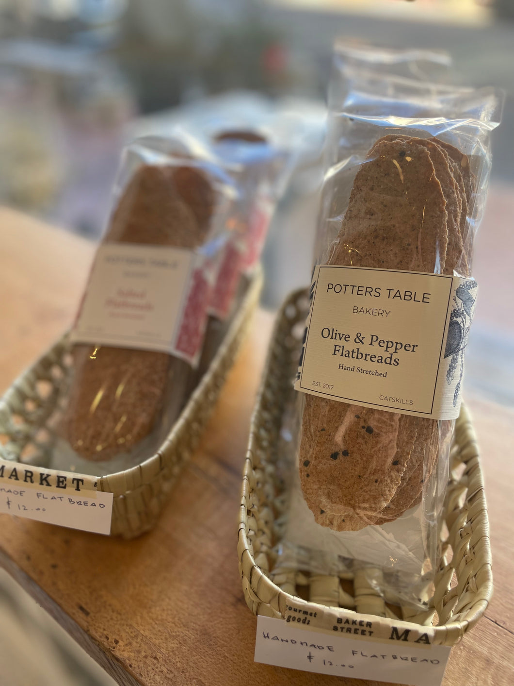 Potters Table Bakery - Olive and Pepper Flatbreads
